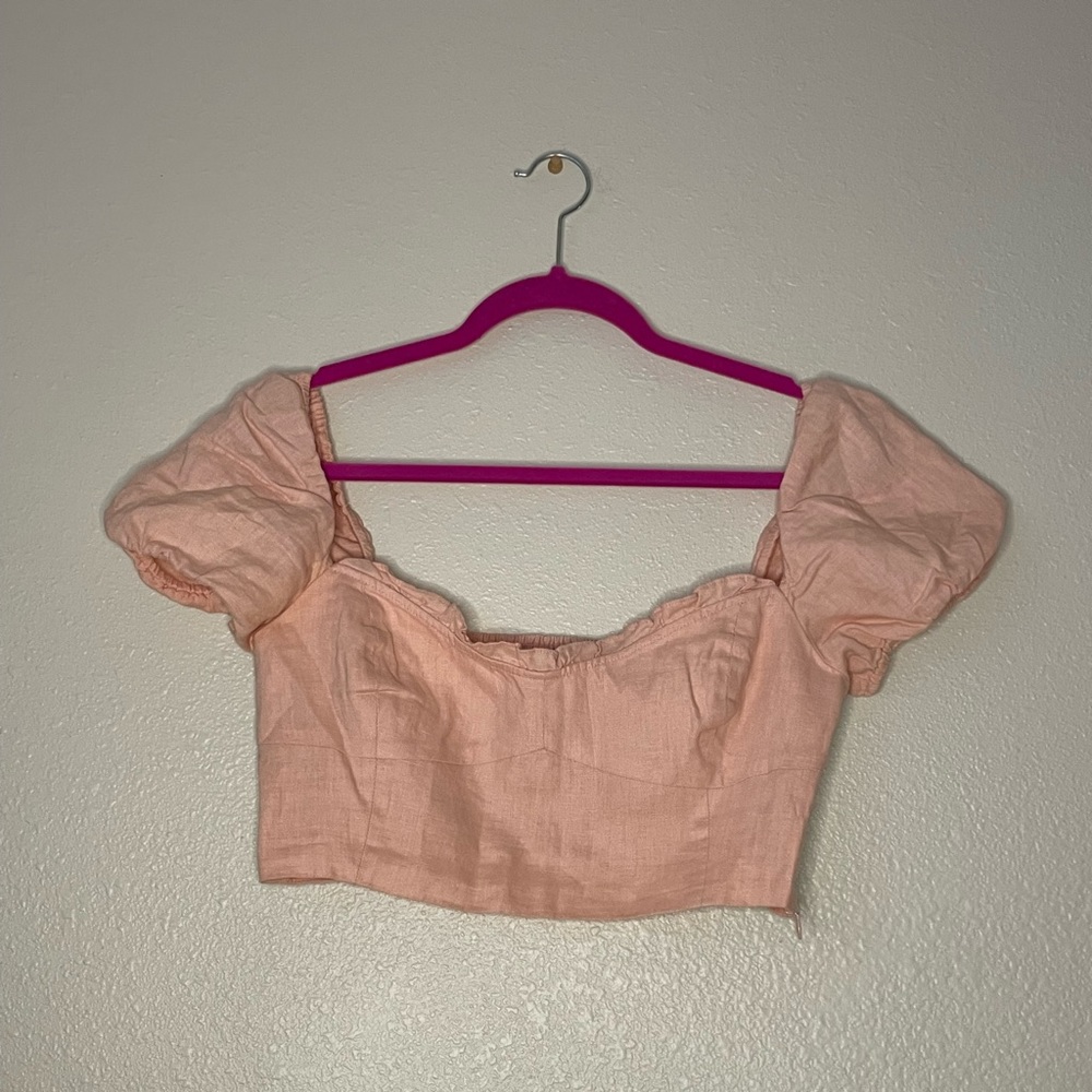 Wilfred by Aritzia Smocked Crop Top